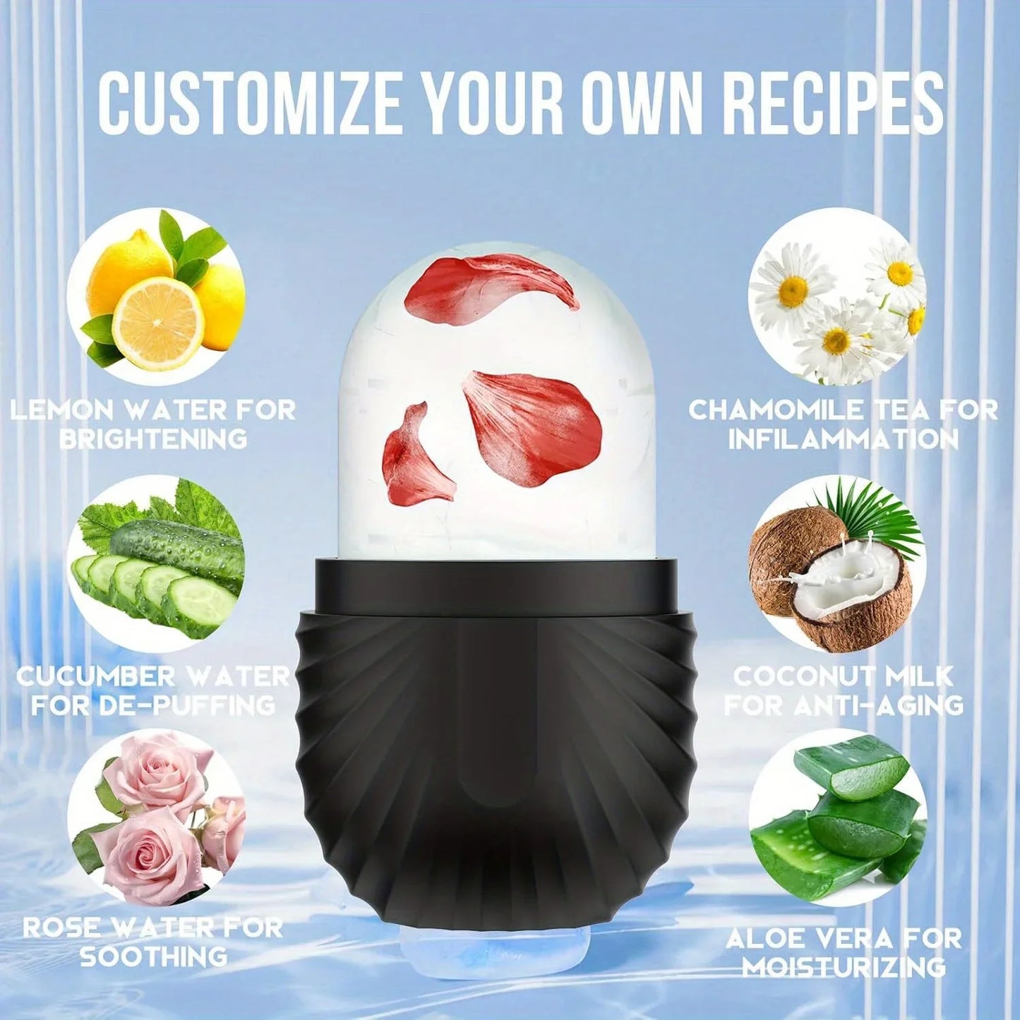 Ice roller for facial massage
