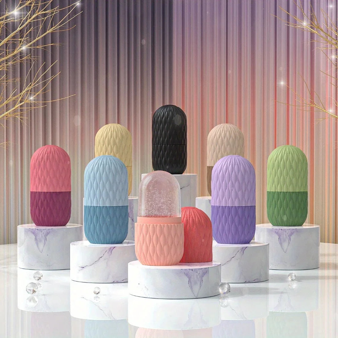 Ice roller for facial massage