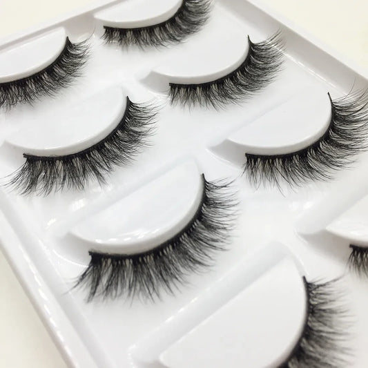 5 Pairs of Natural 3D Mink Eyelashes